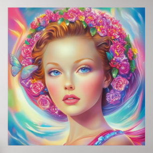 Ethereal-Kronenportrait Poster