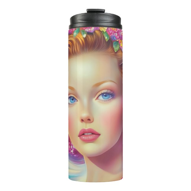 Ethereal-Kronenportrait Thermosbecher (Vorderseite)