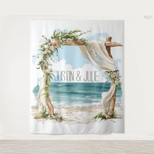 Ethereal Küstenlinie Arch - Küste Elegante Hochzei Wandteppich