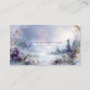 Ethereal Lavender und Gold Mountain Lake Visitenkarte