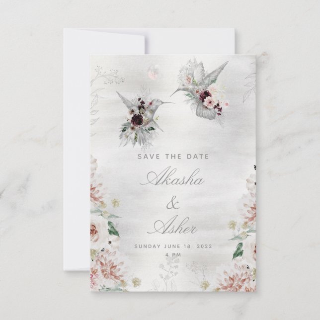 Ethereal-Liebe Hochzeit speichern Sie die Datumska Save The Date (Vorderseite)