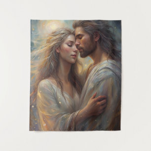 Ethereal Liebhaber von Dreameich Romantischer Ölma Wandteppich
