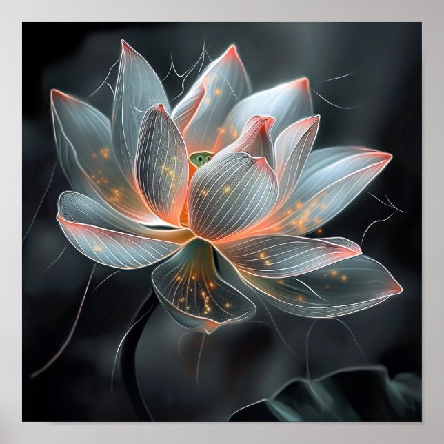 Ethereal Lily Print Poster (Vorne)