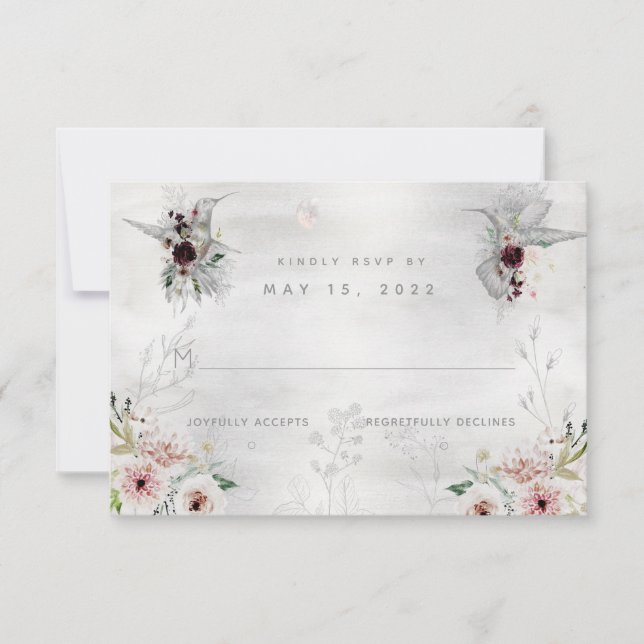 Ethereal Love Mariage No Meal Choice Carte RSVP (Devant)