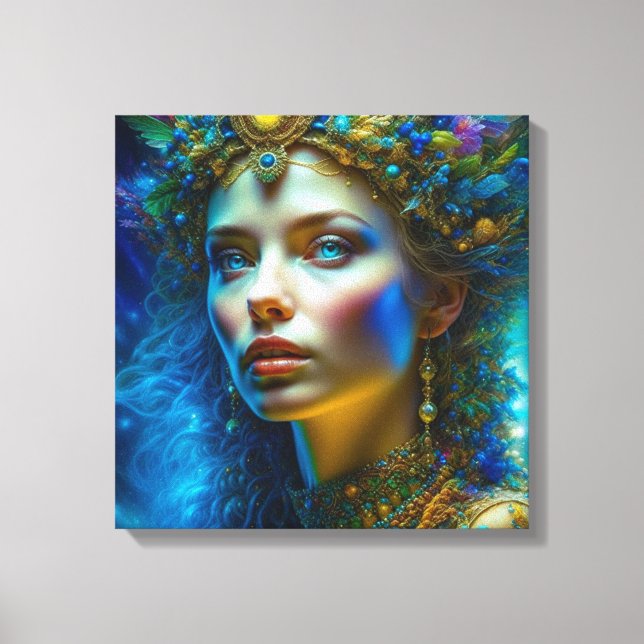 Ethereal Magische Fantasie Kunst Schöne Göttin Leinwanddruck (Vorderseite)