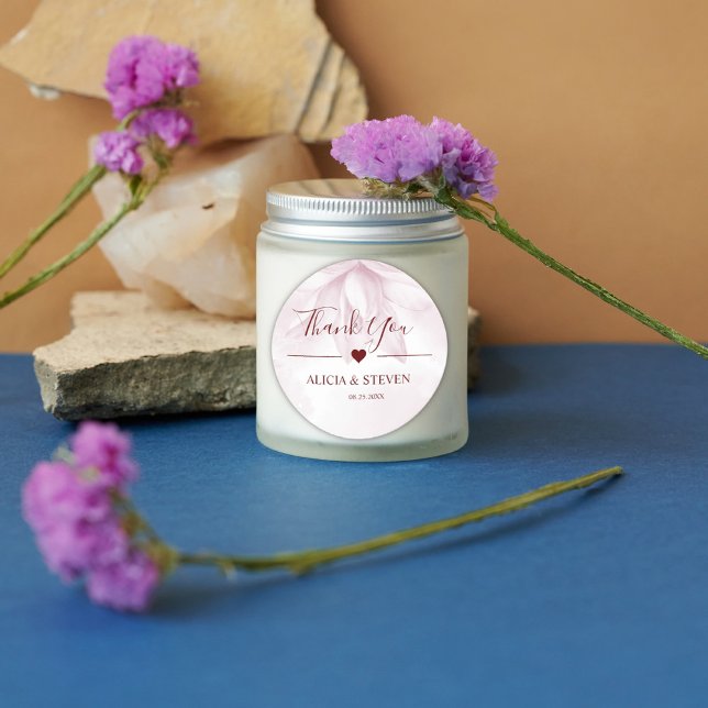 Ethereal Magnolia Blume, Danke Runder Aufkleber (Von Creator hochgeladen)