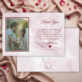 Ethereal Magnolia Blume, Hochzeit Dankeskarte