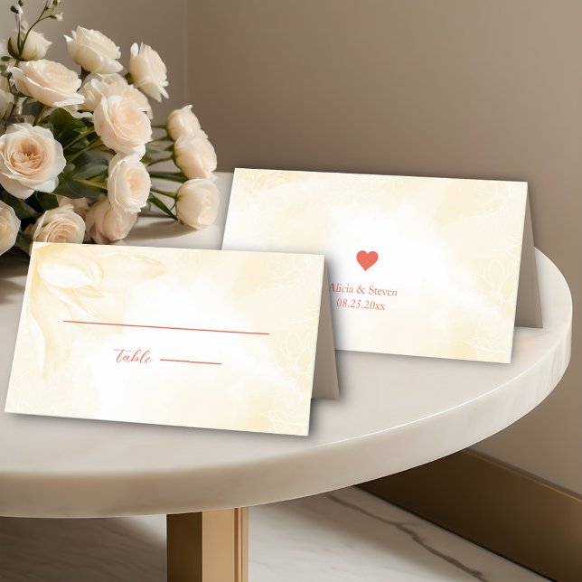 Ethereal Magnolia Blume, Hochzeit Platzkarte (Von Creator hochgeladen)