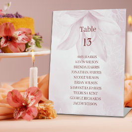 Ethereal Magnolia Blume, Hochzeit Tischnummer Sockelschild
