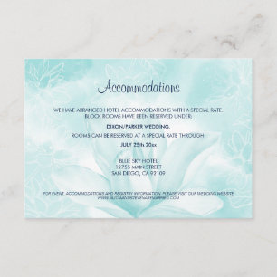Ethereal Magnolia Blume, Hochzeitsunterkünfte Begleitkarte