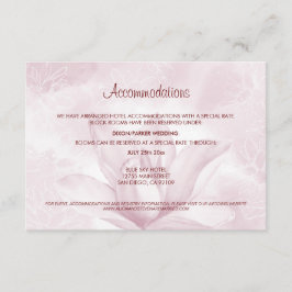 Ethereal Magnolia Blume, Hochzeitsunterkünfte Begleitkarte