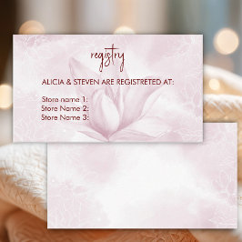 Ethereal Magnolia Blume, Register Begleitkarte