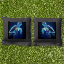 Ethereal Meer Turle Blue Black und Aqua