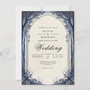 Ethereal Midnight Arch Wedding Einladung