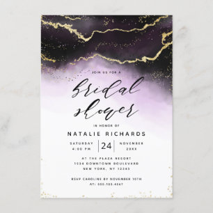 Ethereal Mist Ombre Amethyst Lila Brautparty Einladung