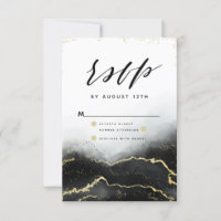 Ethereal Mist Ombre Black Watercolor Moody UAWG