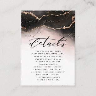 Ethereal Mist Ombre Blush Pink Hochzeit Details Begleitkarte