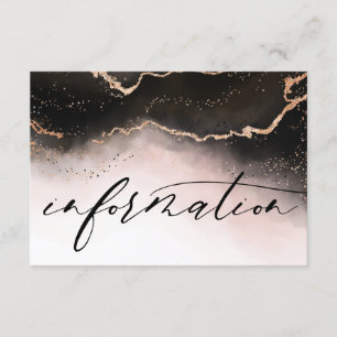 Ethereal Mist Ombre Blush Pink Hochzeitsinformatio Begleitkarte