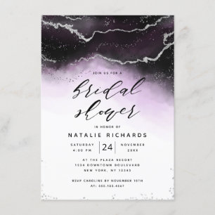 Ethereal Mist Ombre Ultra Violet Brautparty Einladung