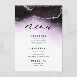Ethereal Mist Ombre Ultra Violet Gilded Dinner Menükarte