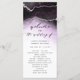Ethereal Mist Ombre Ultra Violet Hochzeit Zeremoni Programm