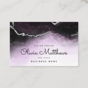 Ethereal Mist Ombre Ultra Violet Wasserfarbe Moody Visitenkarte