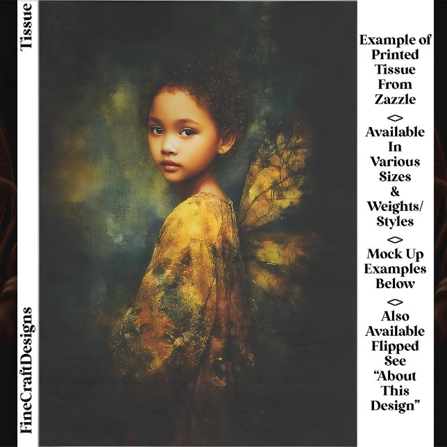 Ethereal Mixed Race Fairy im Herbst EG4L Decoupage Seidenpapier (Von Creator hochgeladen)