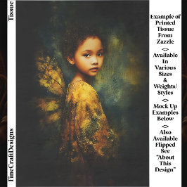 Ethereal Mixed Race Fairy im Herbst EG4R Decoupage Seidenpapier