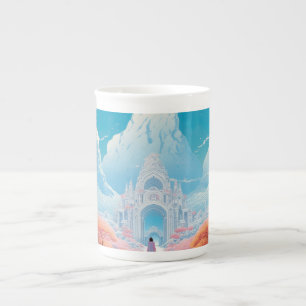 'Ethereal Mountain Palace'-Bone-China-Tasse Prozellantasse