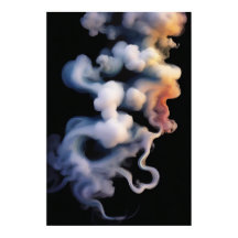 Ethereal Mystical Smoke Poster d'art Abstrait
