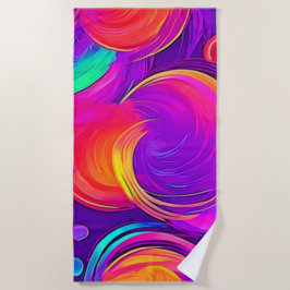 Ethereal Neon: Abstrakte Träume Strandtuch