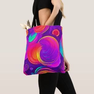 Ethereal Neon: Abstrakte Träume Tasche