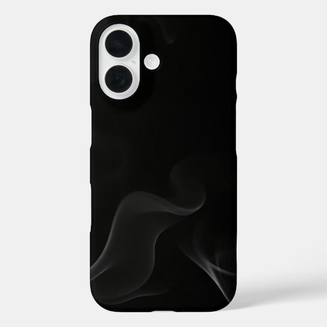 Ethereal Noir Smoke – Premium Dark Aesthetic Phone iPhone 16 Hülle (Rückseite)