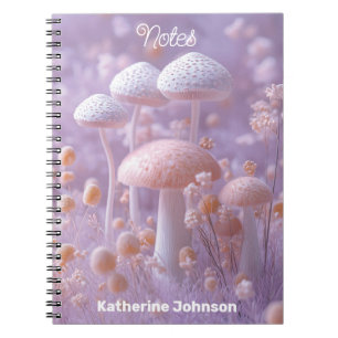 Ethereal Pilzgarten, Weich Pastell Fantasy Notizblock