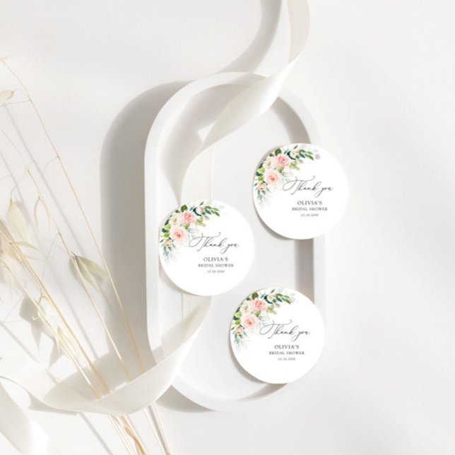 Ethereal Rosa Roses Brautparty Geschenk Tag Geschenkanhänger (Von Creator hochgeladen)