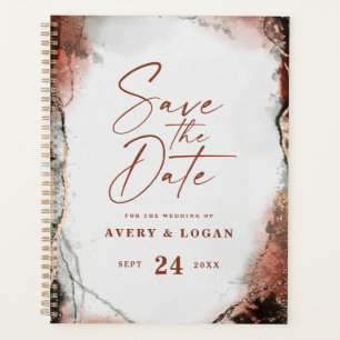 Ethereal Rustic Fall Burnt Orange Hochzeitspläne Planer