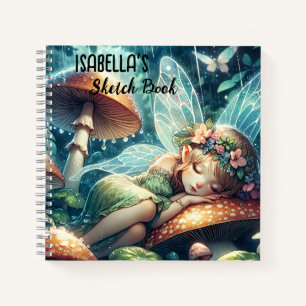 Ethereal Schlaf auf einem Pilz Personalisiert Notizbuch