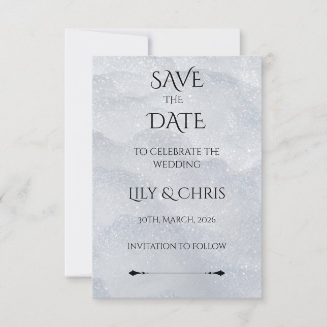 Ethereal Shimmer Save the Date (Devant)