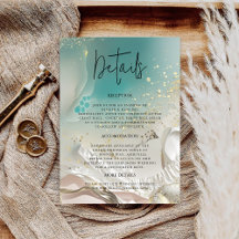 Ethereal Shoreline Minimalist Wedding Details Info