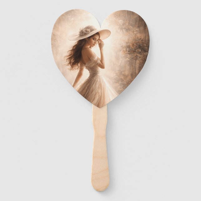 Ethereal Slavic Water Nymph Wedding Program Fan  Fächer (Vorderseite)