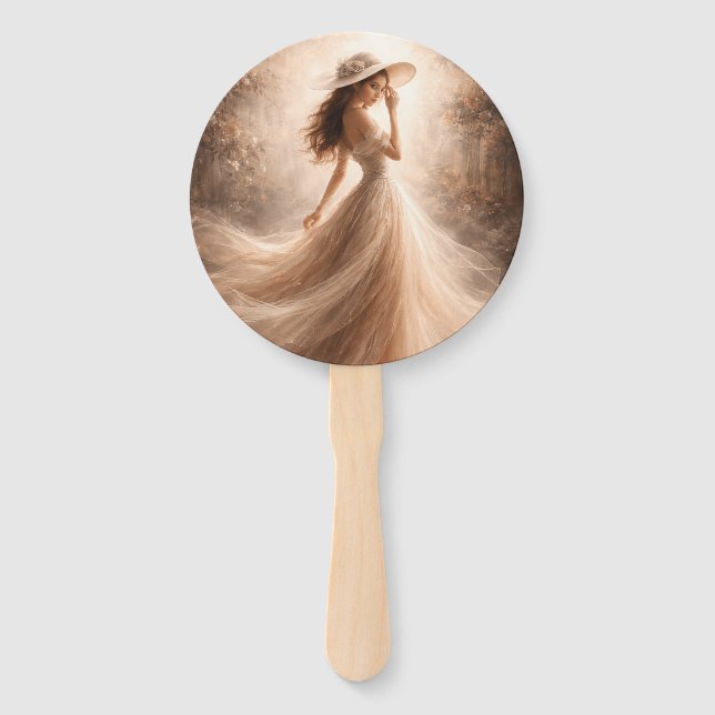 Ethereal Slavic Water Nymph Wedding Program Fan  Fächer (Vorderseite)
