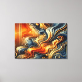 Ethereal Swirl Symphony - Fluid Art Masterpiece Leinwanddruck