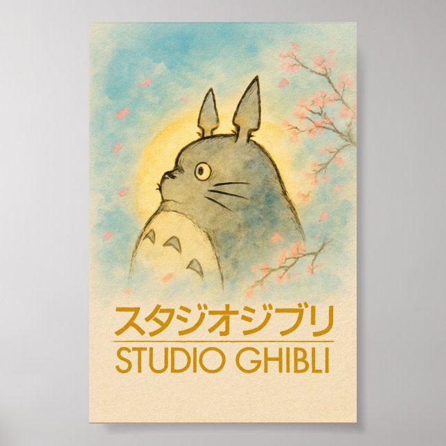 Ethereal Totoro Blossom Poster (Vorne)
