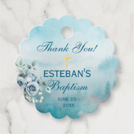 Ethereal Watercolor Baptism Geschenkanhänger