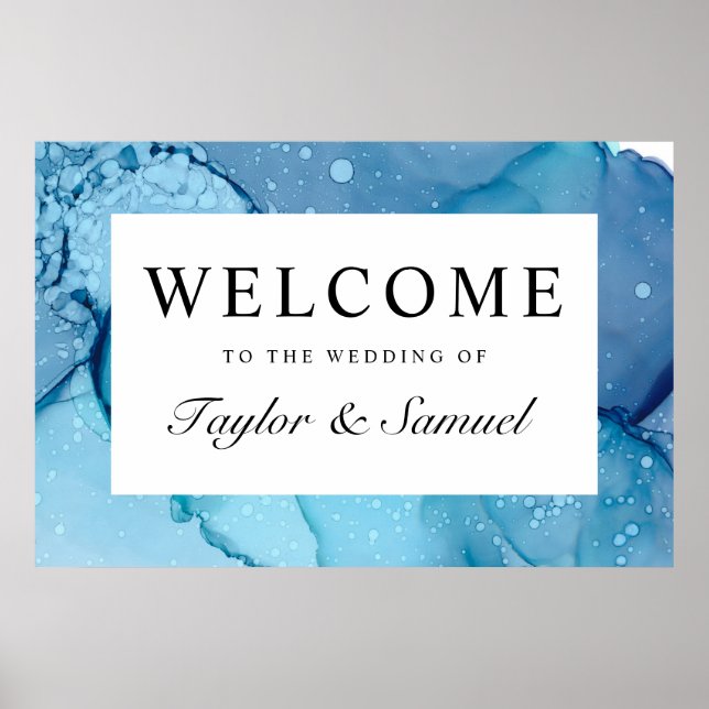 Ethereal Wave Wedding Welcome Sign V07 Poster (Vorne)
