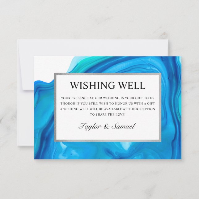 Ethereal Wave wünscht gut Hochzeitskarte Geschenkk RSVP Karte (Vorderseite)
