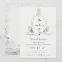 Ethereal Weiße Blumenstube Grünes Wappen Hochzeit