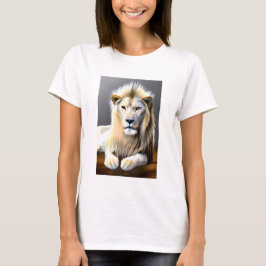 Ethereal White Majestic Lion T-Shirt
