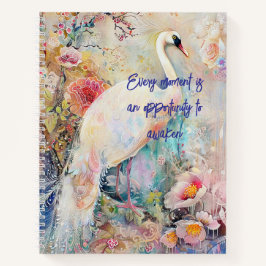 Ethereal White Peacock Notizbuch