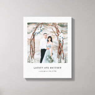 Ethereale Hochzeit   Foto und Schreibmaschinentext Leinwanddruck